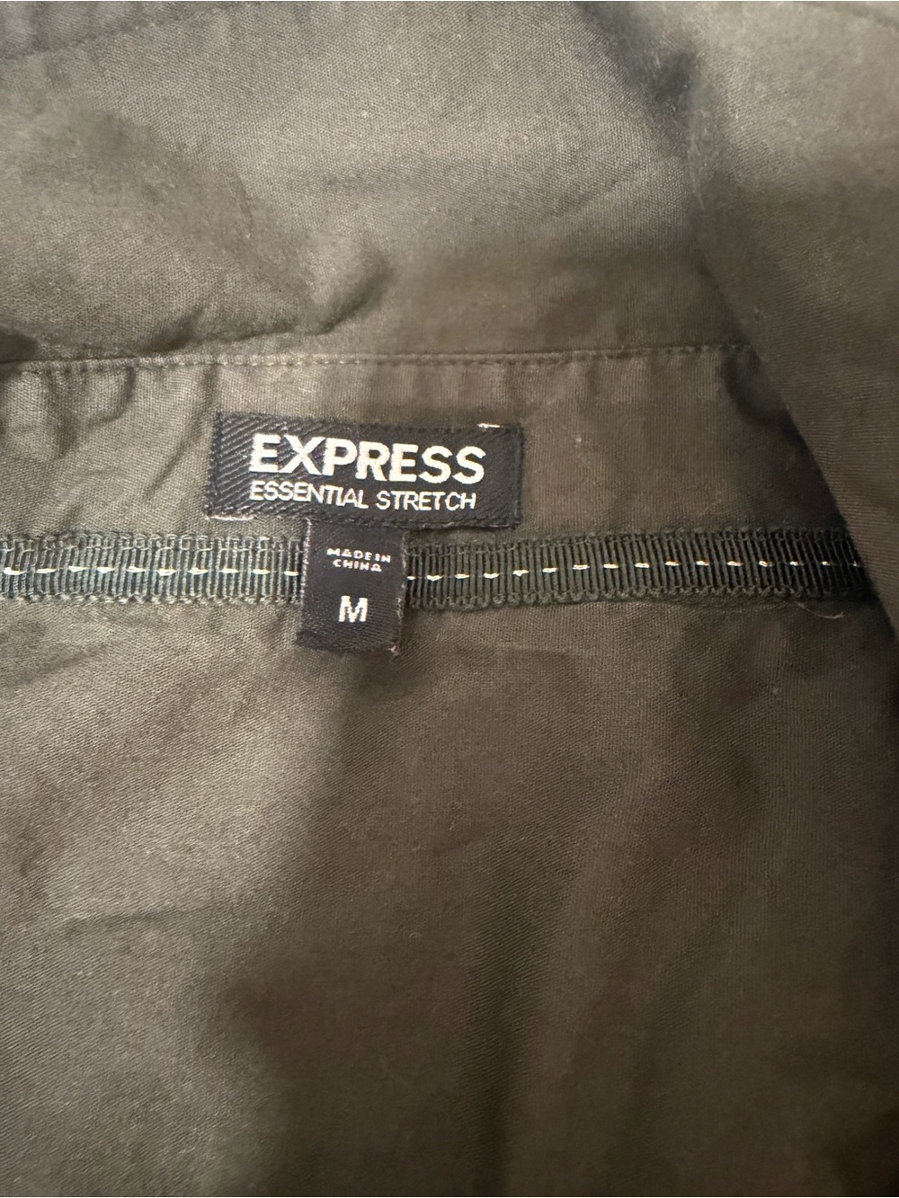 Express green button up shirt